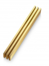 Adi Sidler Mezuzah Case with Vertical Channels Forming a Shin Letter  Gold