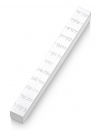 Adi Sidler Etched Shema Yisrael Mezuzah Case - White