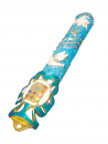 Gleaming Mezuzah Case with Dove, Breastplate and Star of David - Choice of Colors