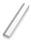 Adi Sidler Extra Large Mezuzah Case, Vertical Tracks Resembling Shin - White